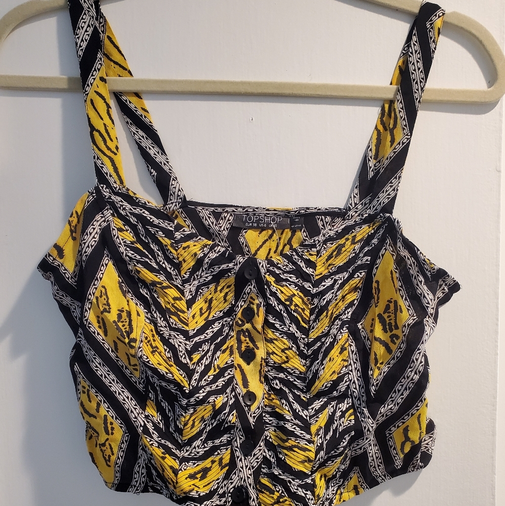TOPSHOP Print Crop Top